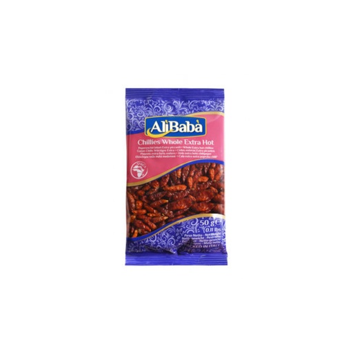 [E100108] CHILLI WHOLE EXT HOT 20X50G ALI BABA