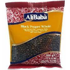 [E100122] BLACK PEPPER WHOLE 20X100G ALI BABA